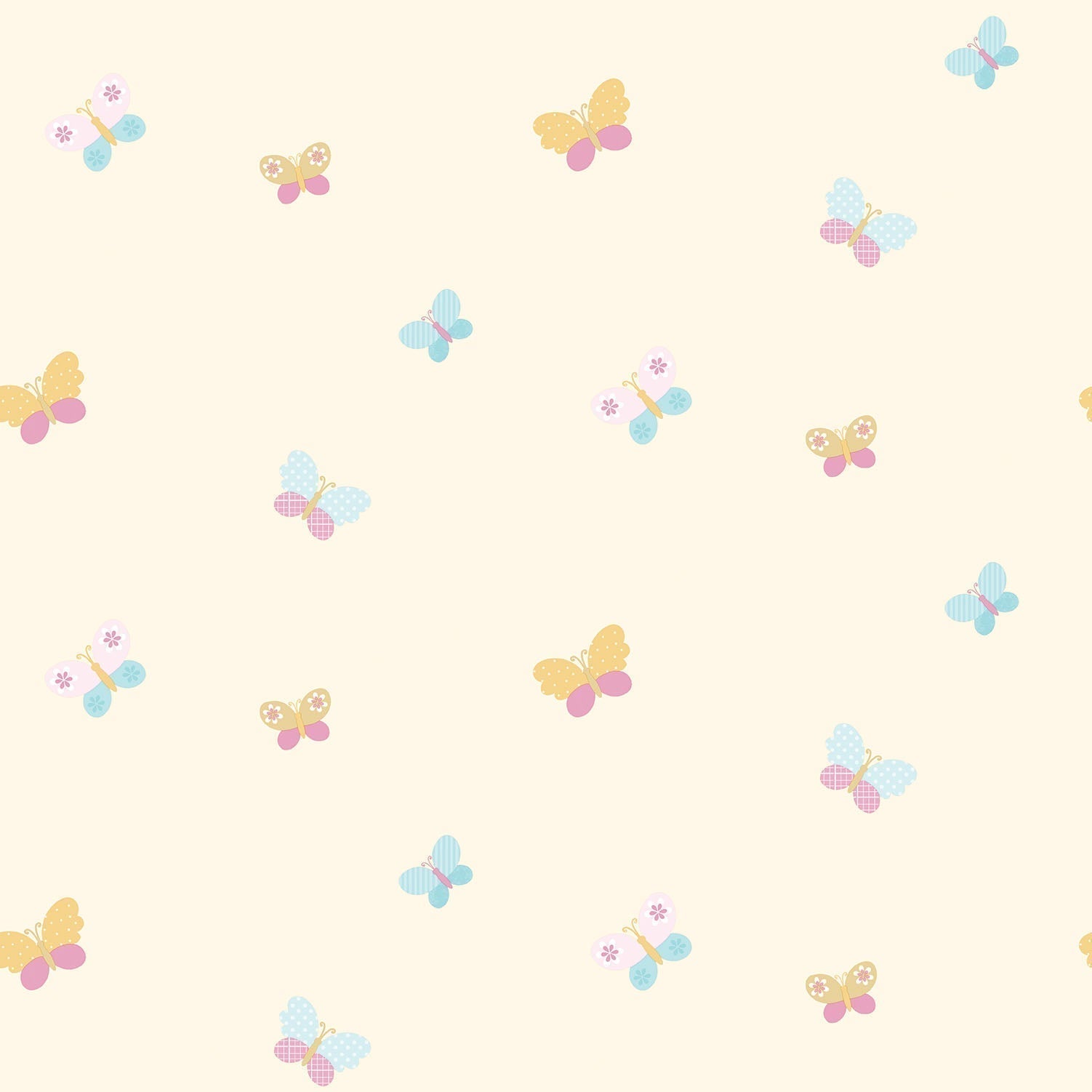 Just 4 Kids 2 Butterfly Wallpaper - Cream - Galerie - G56007 - Premier Wallcovering
