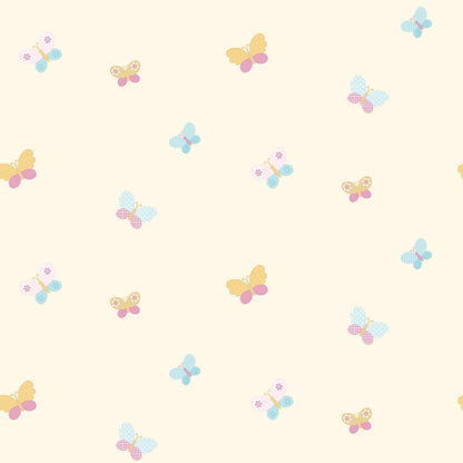 Just 4 Kids 2 Butterfly Wallpaper - Cream - Galerie - G56007 - Premier Wallcovering