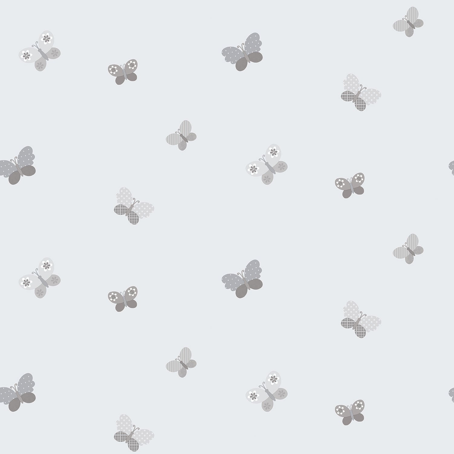 Just 4 Kids 2 Butterfly Wallpaper - Grey - Galerie - G56504 - Premier Wallcovering