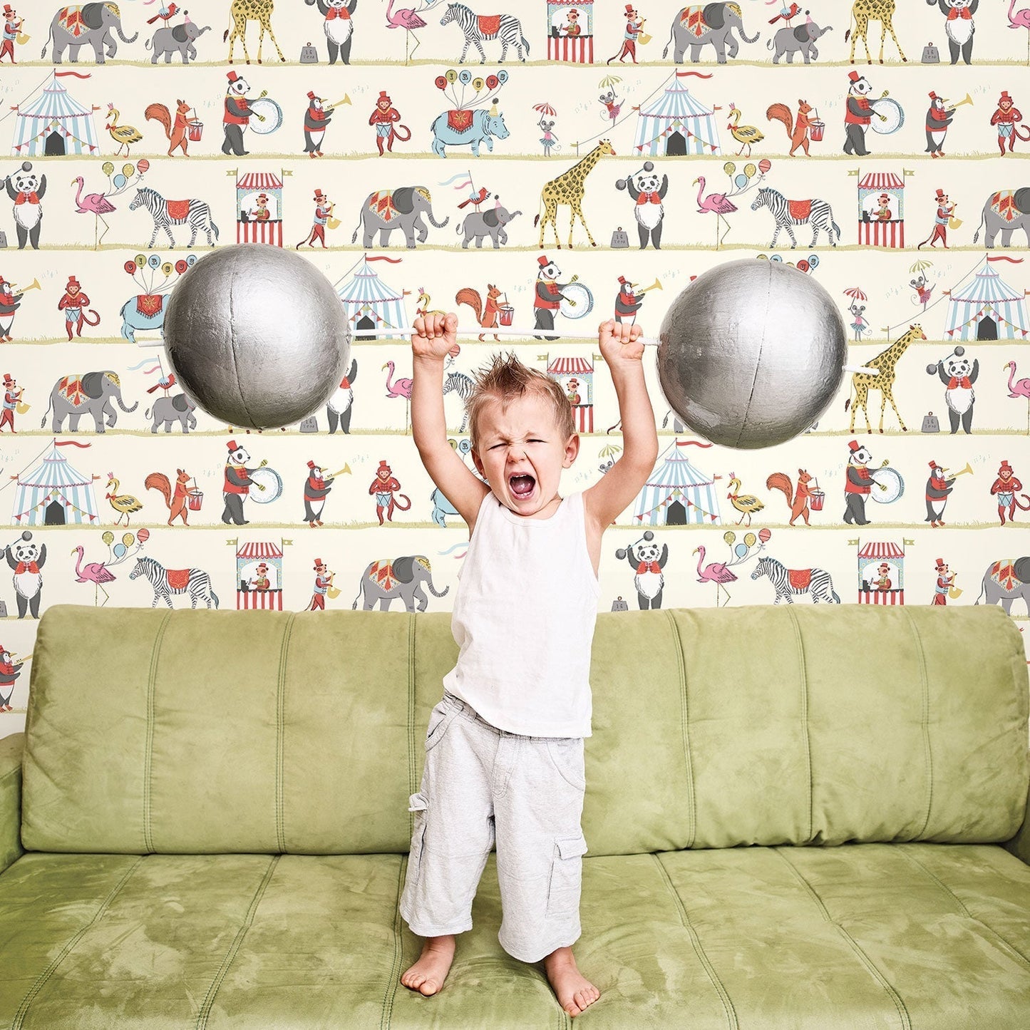 Just 4 Kids 2 Circus Wallpaper - Multi - Galerie - G56545 - Premier Wallcovering