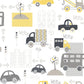 Just 4 Kids 2 City Traffic Wallpaper - Yellow / Grey - Galerie - G56011 - Premier Wallcovering