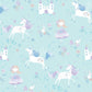Just 4 Kids 2 Fairytale Wallpaper - Aqua / Lilac - Galerie - G56524 - Premier Wallcovering