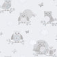Just 4 Kids 2 Owls Wallpaper - Grey - Galerie - G56503 - Premier Wallcovering