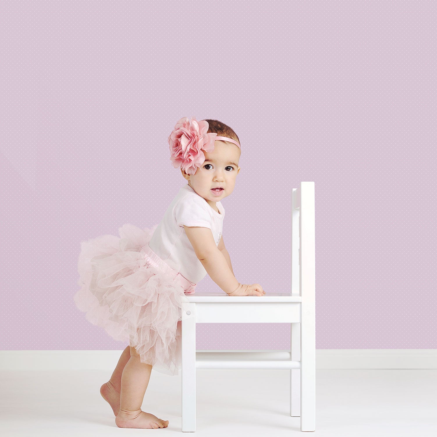 Just 4 Kids 2 Polka Dot Wallpaper - Lilac - Galerie - G56052 - Premier Wallcovering