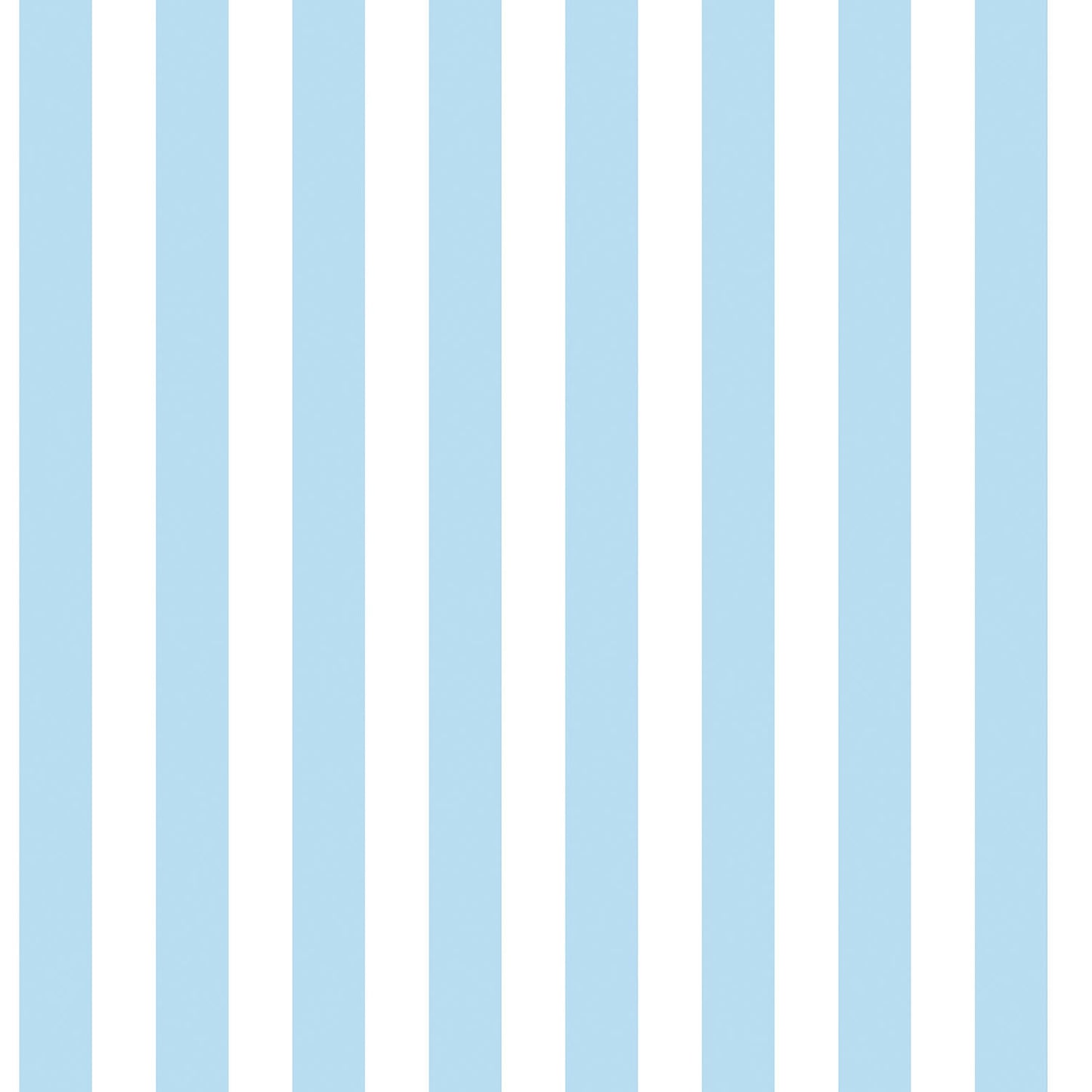 Just 4 Kids 2 Stripe Wallpaper - Blue / White - Galerie - G56025 - Premier Wallcovering
