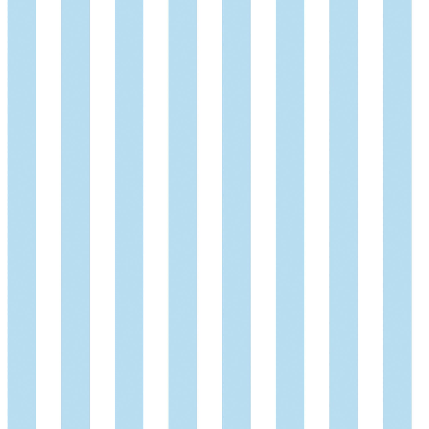 Just 4 Kids 2 Stripe Wallpaper - Blue / White - Galerie - G56025 - Premier Wallcovering