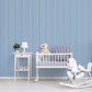 Just 4 Kids 2 Stripe Wallpaper - Teal / White - Galerie - G56516 - Premier Wallcovering