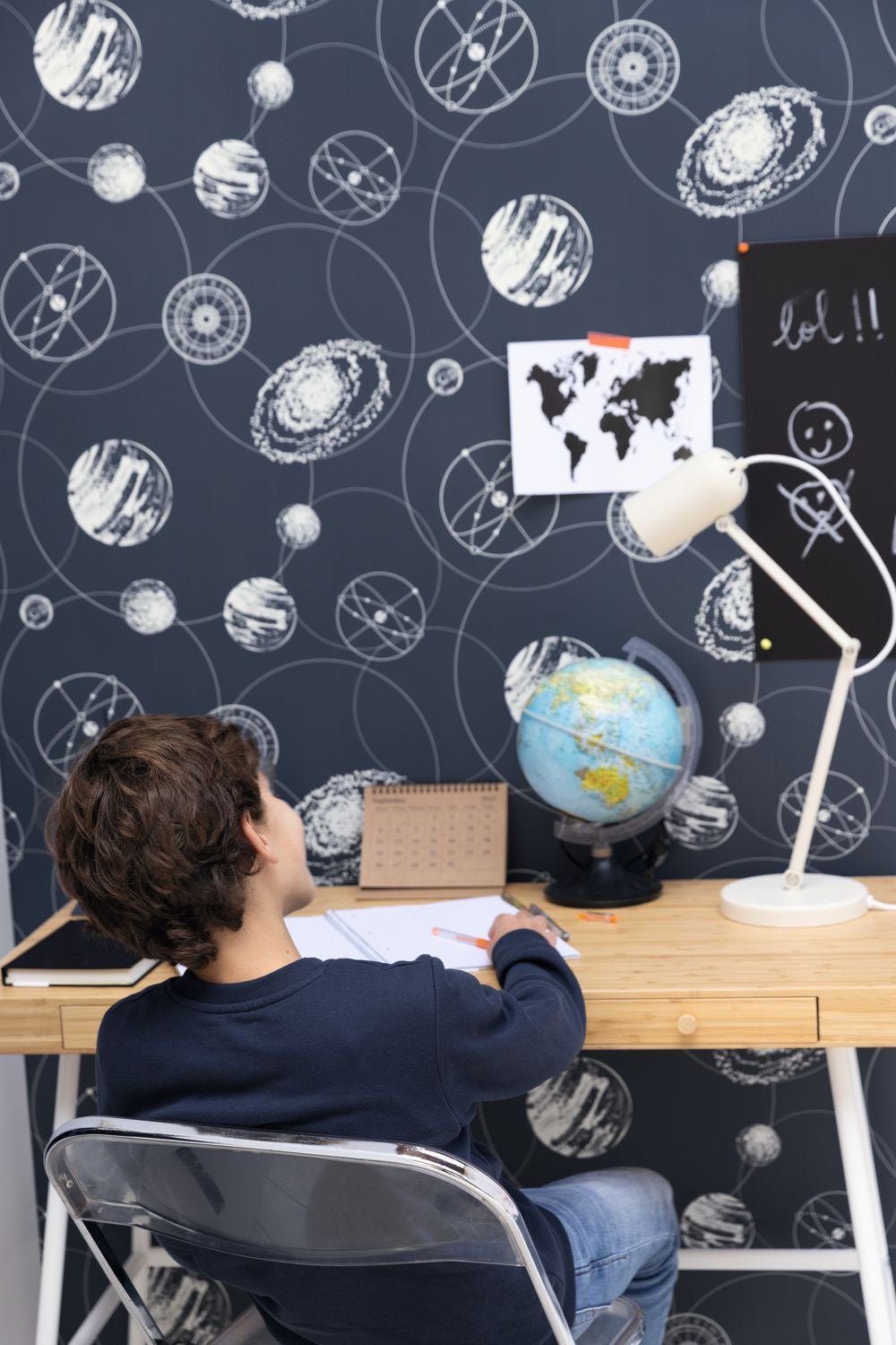 Just Fly Wallpaper - Bleu Nuit - Caselio - 103259124