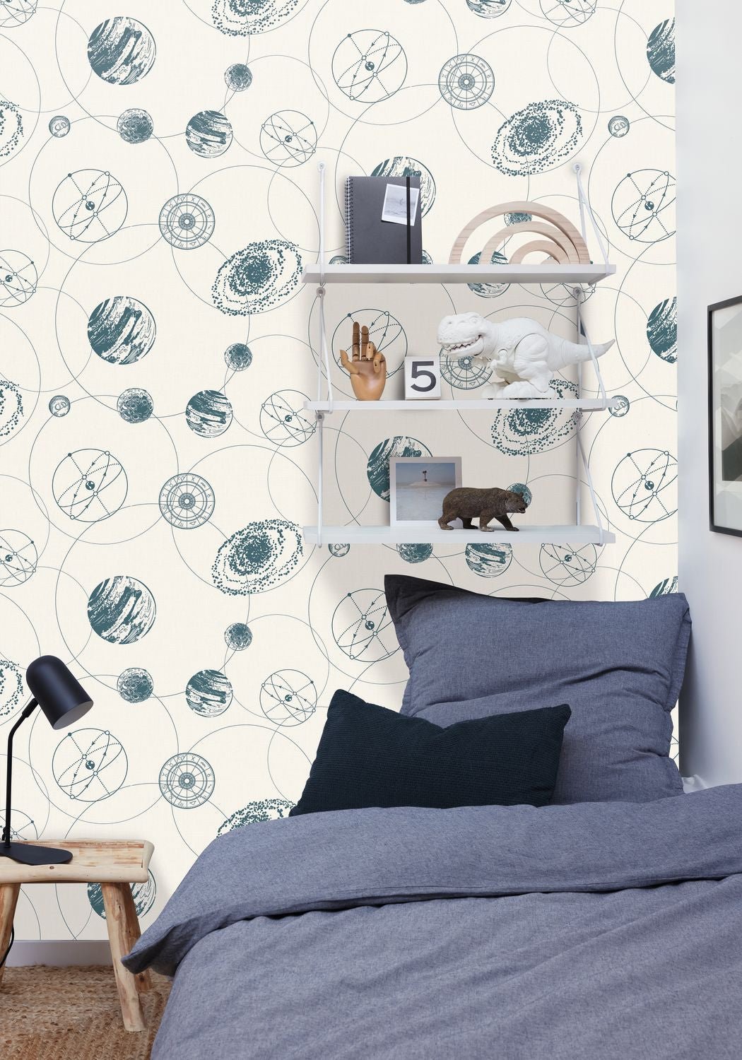 Just Fly Wallpaper - Bleu Canard - Caselio - 103256097