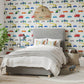 Just Keep Trucking Wallpaper - Tomato/Marine/Gecko - HLTF112643 - Harlequin 