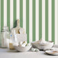 Just Kitchens Awning Stripe Wallpaper - Green - Galerie - G45401 - Premier Wallcovering