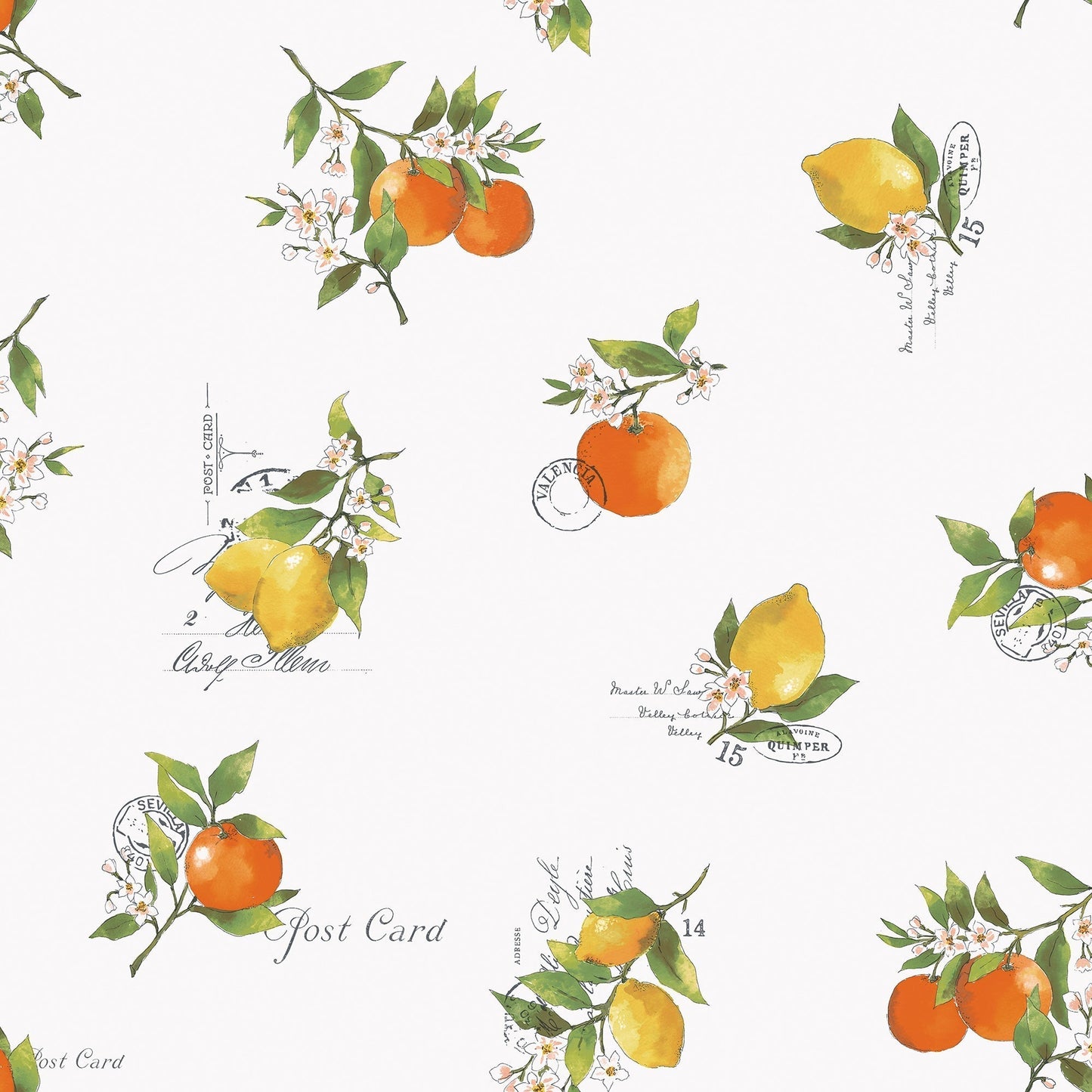 Just Kitchens Citrus Toss Wallpaper - Orange / Yellow / Green - Galerie - G45412 - Premier Wallcovering