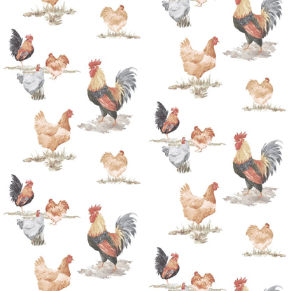 Just Kitchens Free Range Wallpaper - Black / Red / Beige - Galerie - G45415 - Premier Wallcovering