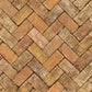 Just Kitchens Herringbone Brick Wallpaper - Orange / Brown - Galerie - G45428 - Premier Wallcovering