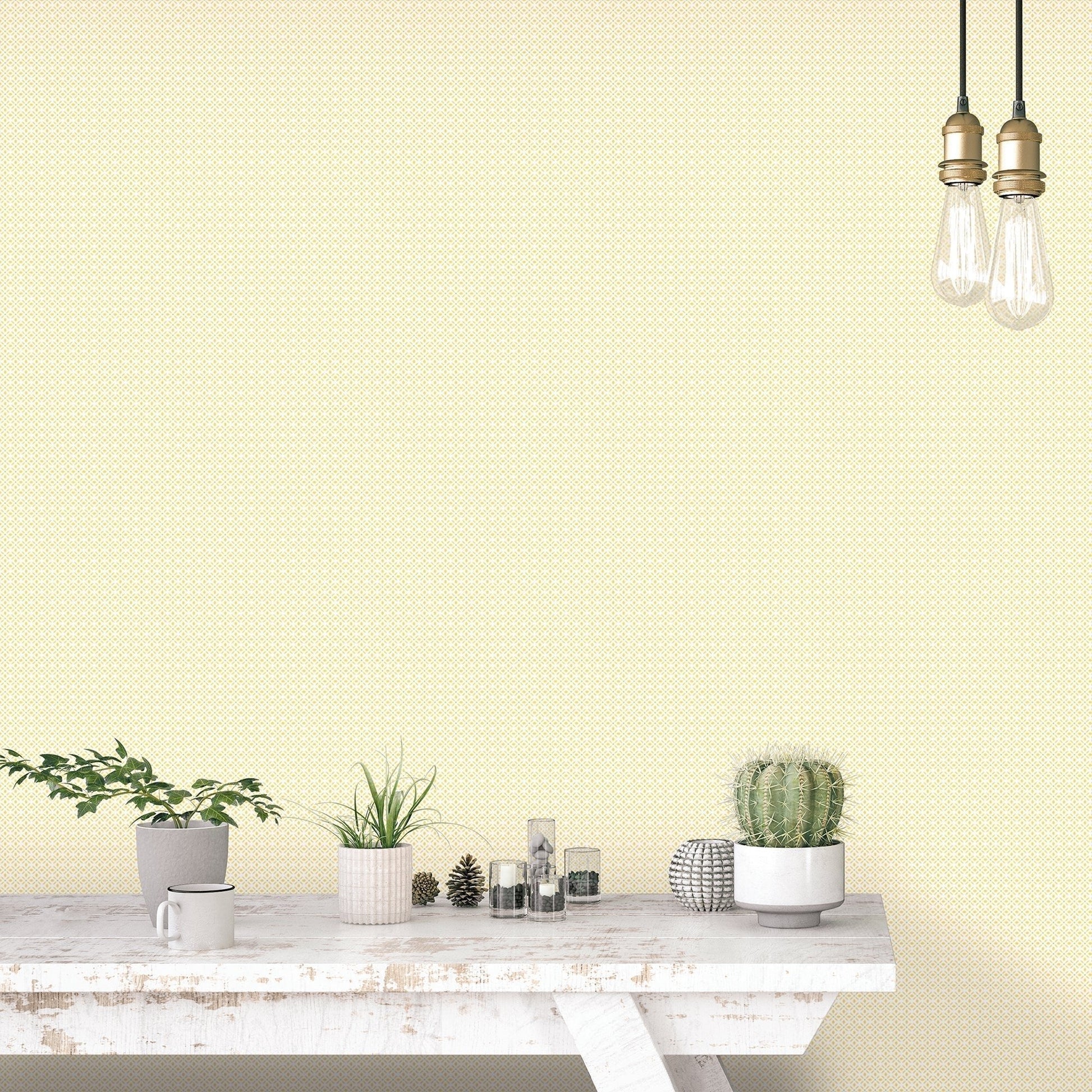 Just Kitchens Leaf Dot Spot Wallpaper - Yellow / Green - Galerie - G45432 - Premier Wallcovering