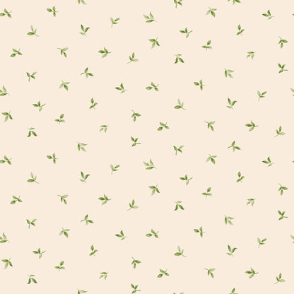 Just Kitchens Leaf Toss Wallpaper - Taupe / Green - Galerie - G45436 - Premier Wallcovering