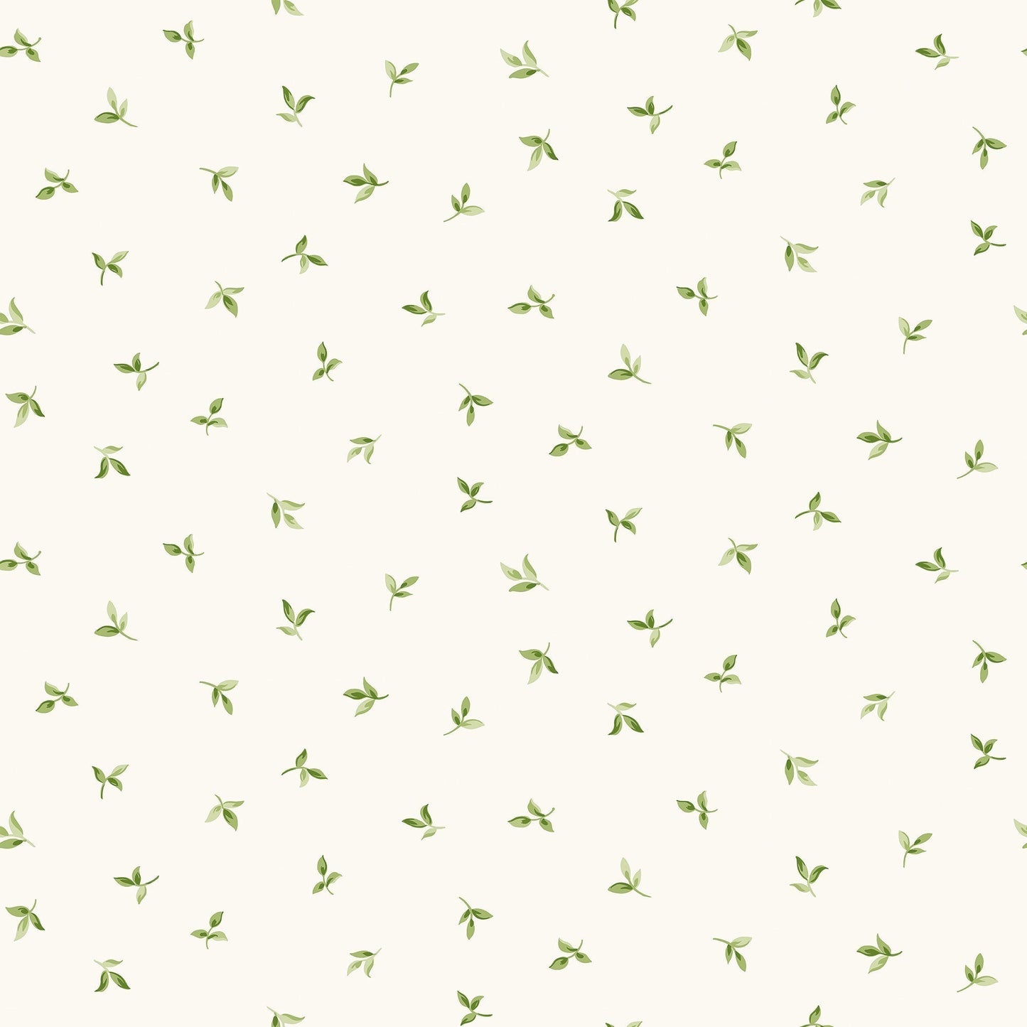 Just Kitchens Leaf Toss Wallpaper - Green / White - Galerie - G45437 - Premier Wallcovering