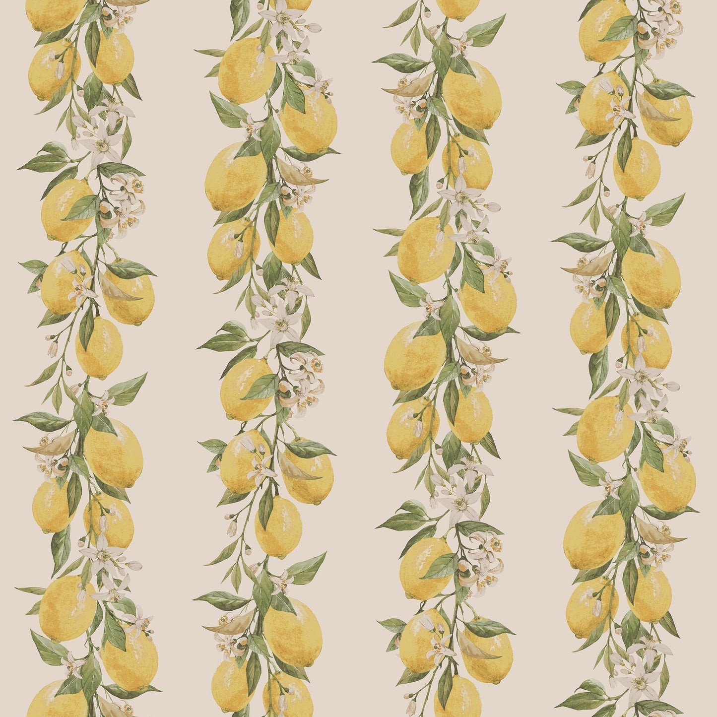 Just Kitchens Lemon Stripe Wallpaper - Yellow / Beige - Galerie - G45440 - Premier Wallcovering