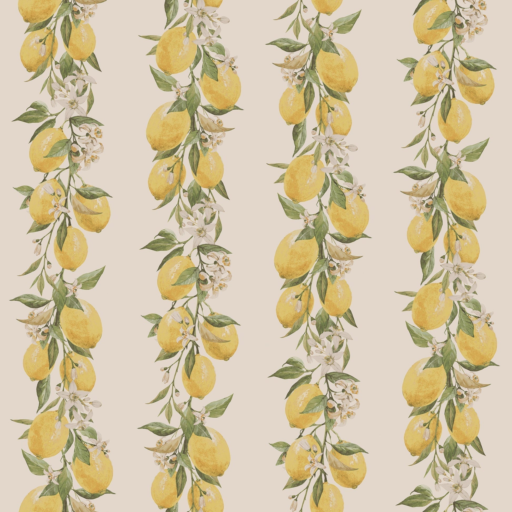 Just Kitchens Lemon Stripe Wallpaper - Yellow / Beige - Galerie - G45440 - Premier Wallcovering