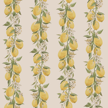 Just Kitchens Lemon Stripe Wallpaper - Yellow / Beige - Galerie - G45440 - Premier Wallcovering