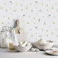 Just Kitchens Meadow Spot Wallpaper - Green / White - Galerie - G45443 - Premier Wallcovering