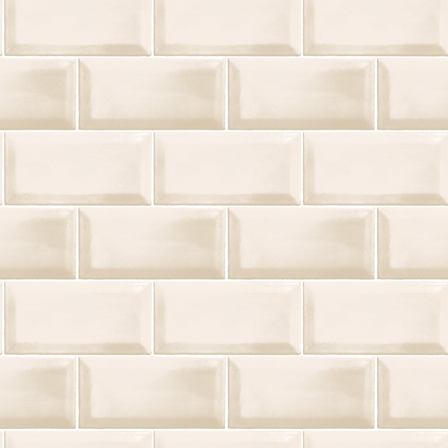 Just Kitchens Metro Tile Wallpaper - Beige - Galerie - G45444 - Premier Wallcovering