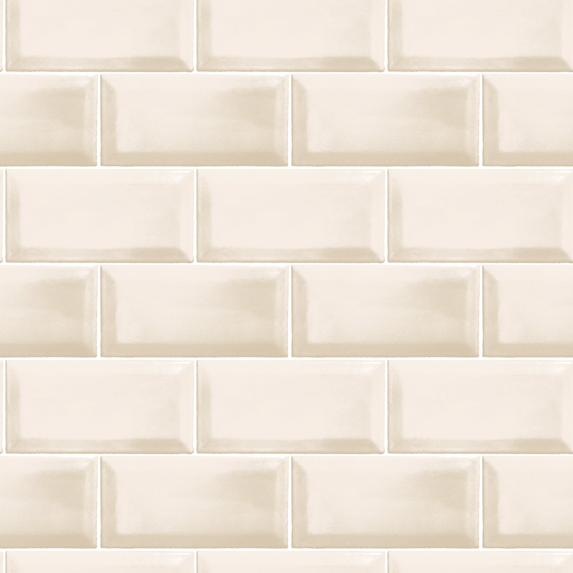 Just Kitchens Metro Tile Wallpaper - Beige - Galerie - G45444 - Premier Wallcovering