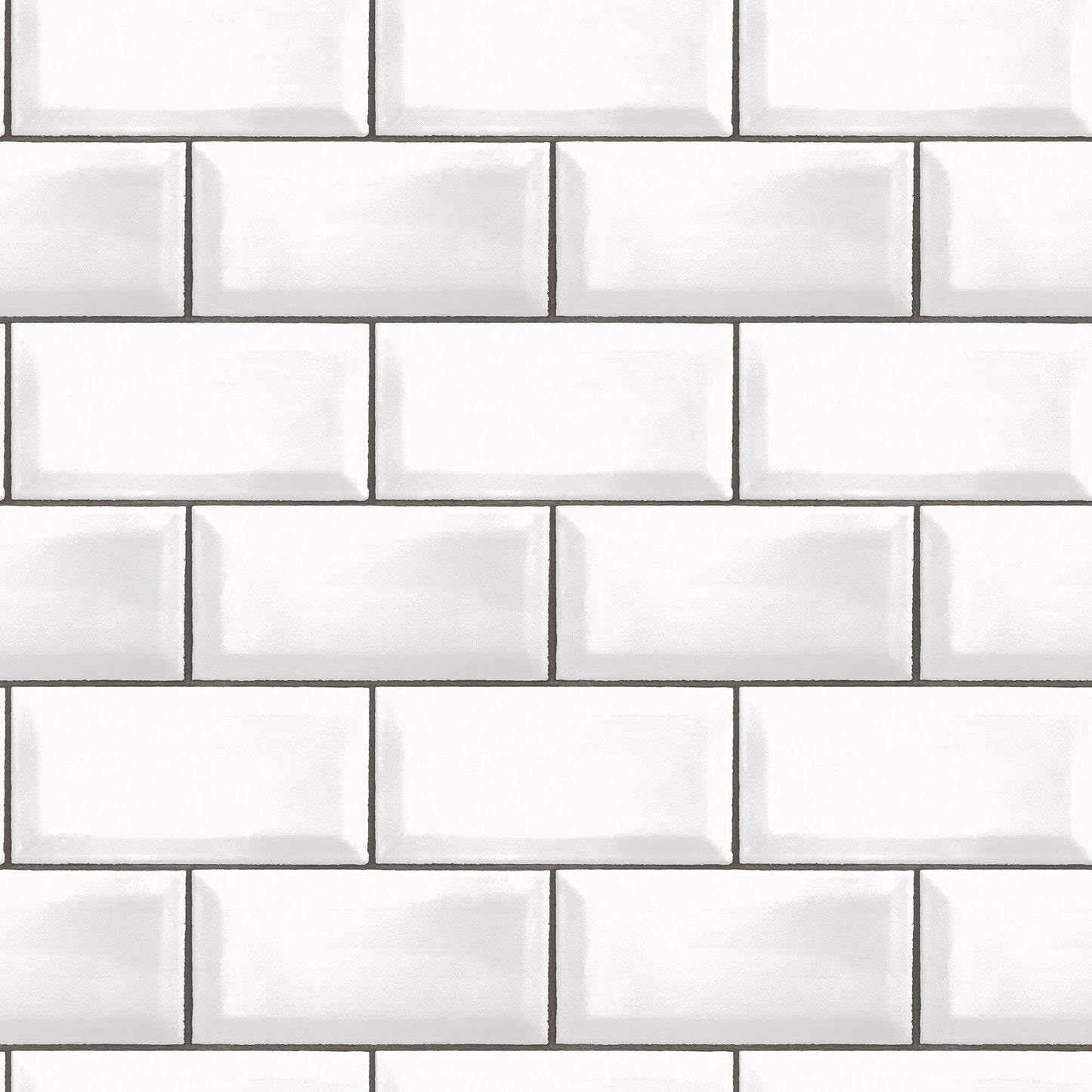 Just Kitchens Metro Tile Wallpaper - Black / White - Galerie - G45445 - Premier Wallcovering