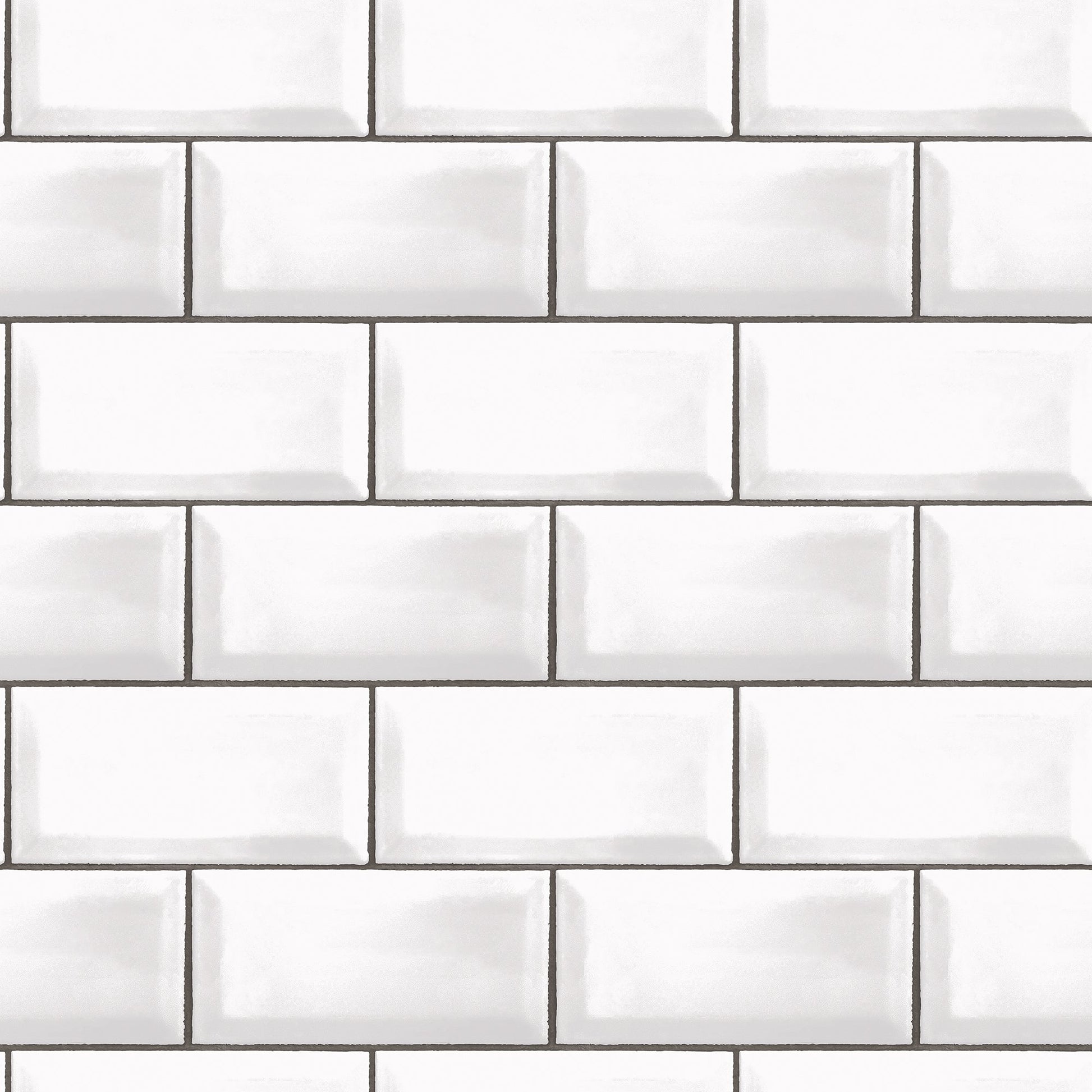 Just Kitchens Metro Tile Wallpaper - Black / White - Galerie - G45445 - Premier Wallcovering