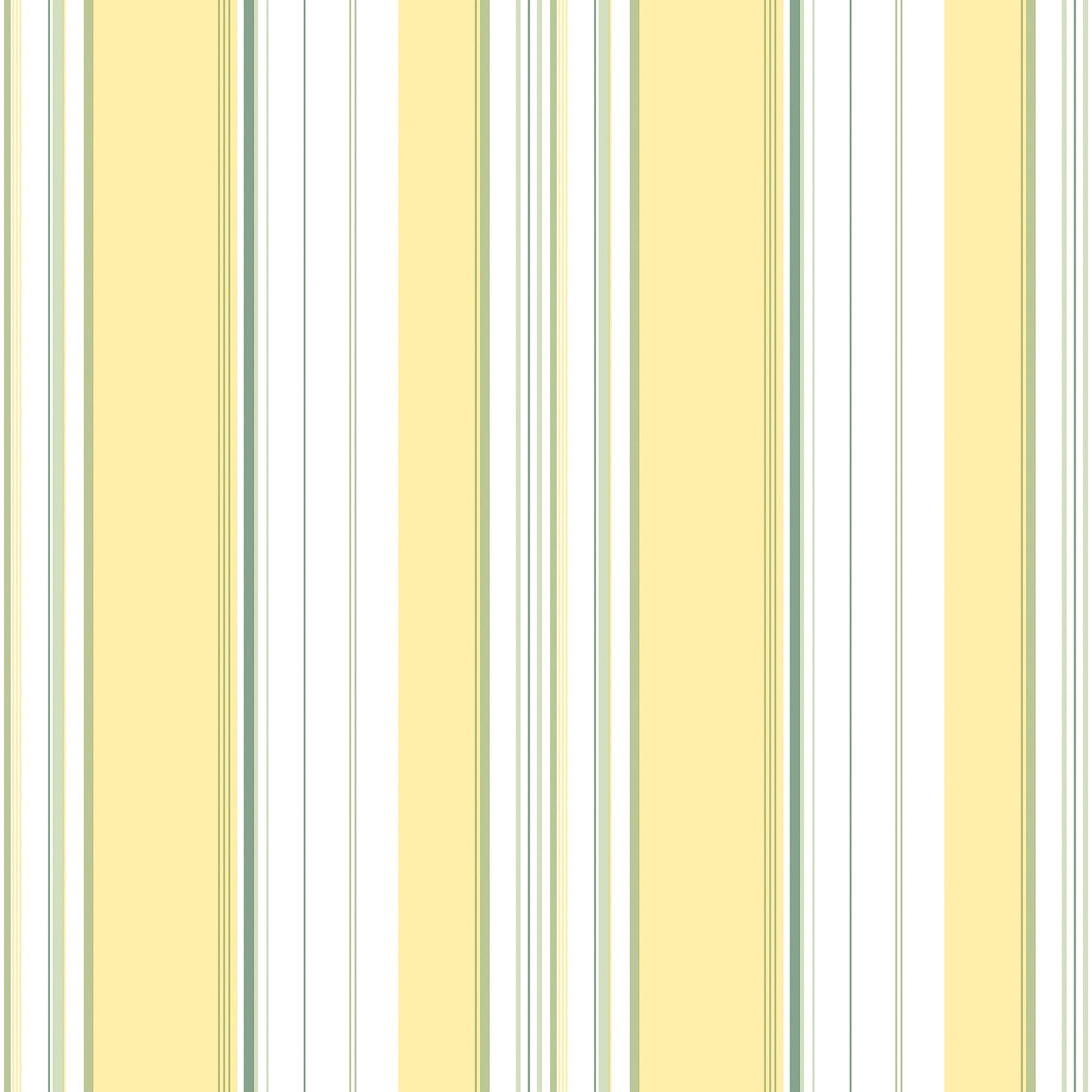 Just Kitchens Multi Stripe Wallpaper - Yellow / Green / White - Galerie - G45448 - Premier Wallcovering
