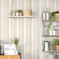 Just Kitchens Multi Stripe Wallpaper - Taupe / Green - Galerie - G45447 - Premier Wallcovering