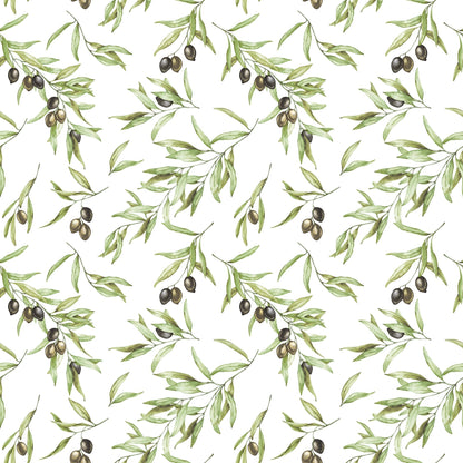 Just Kitchens Olive Drupe Wallpaper - Green / Black / White - Galerie - G45450 - Premier Wallcovering