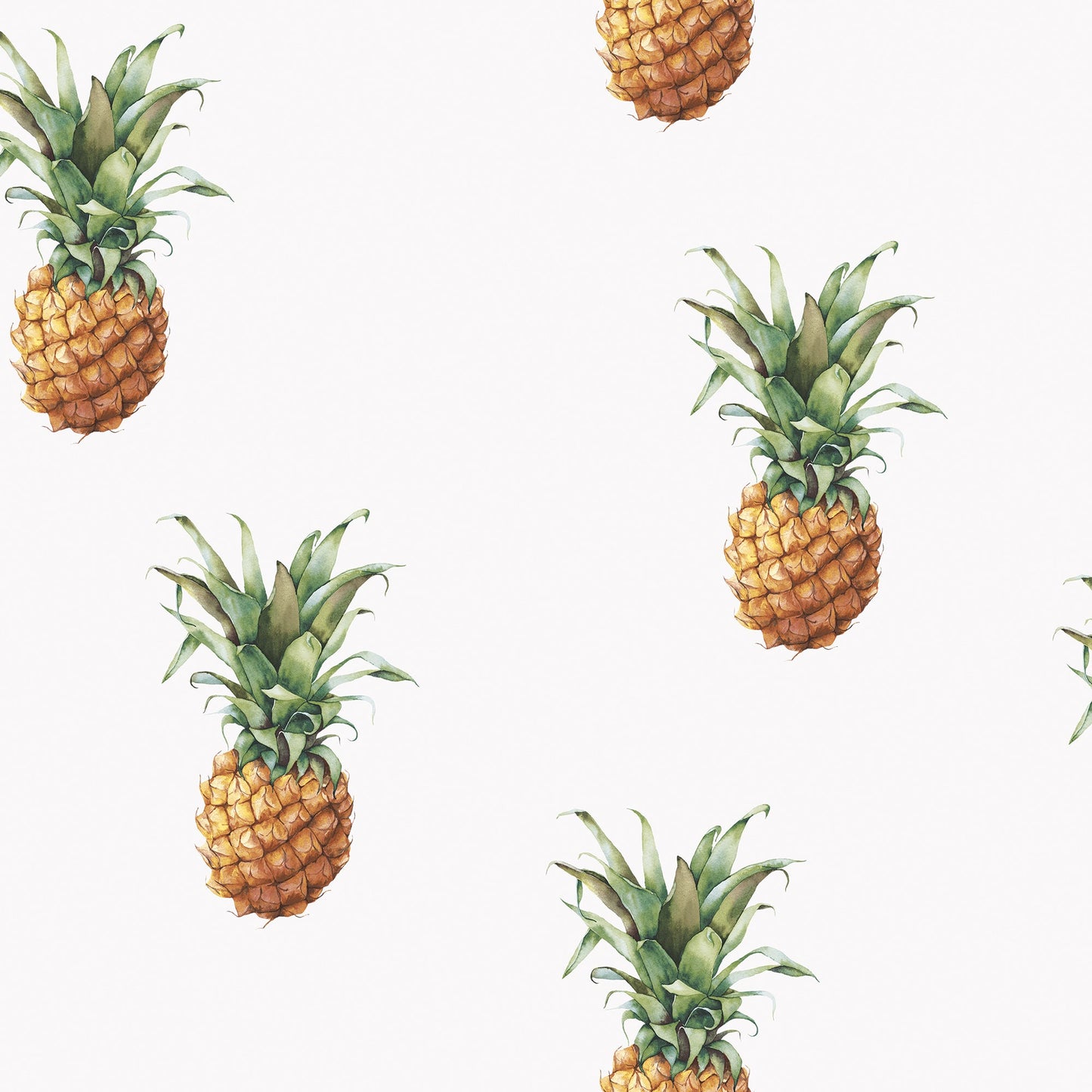 Just Kitchens Pineapples Wallpaper - White - Galerie - G45453 - Premier Wallcovering