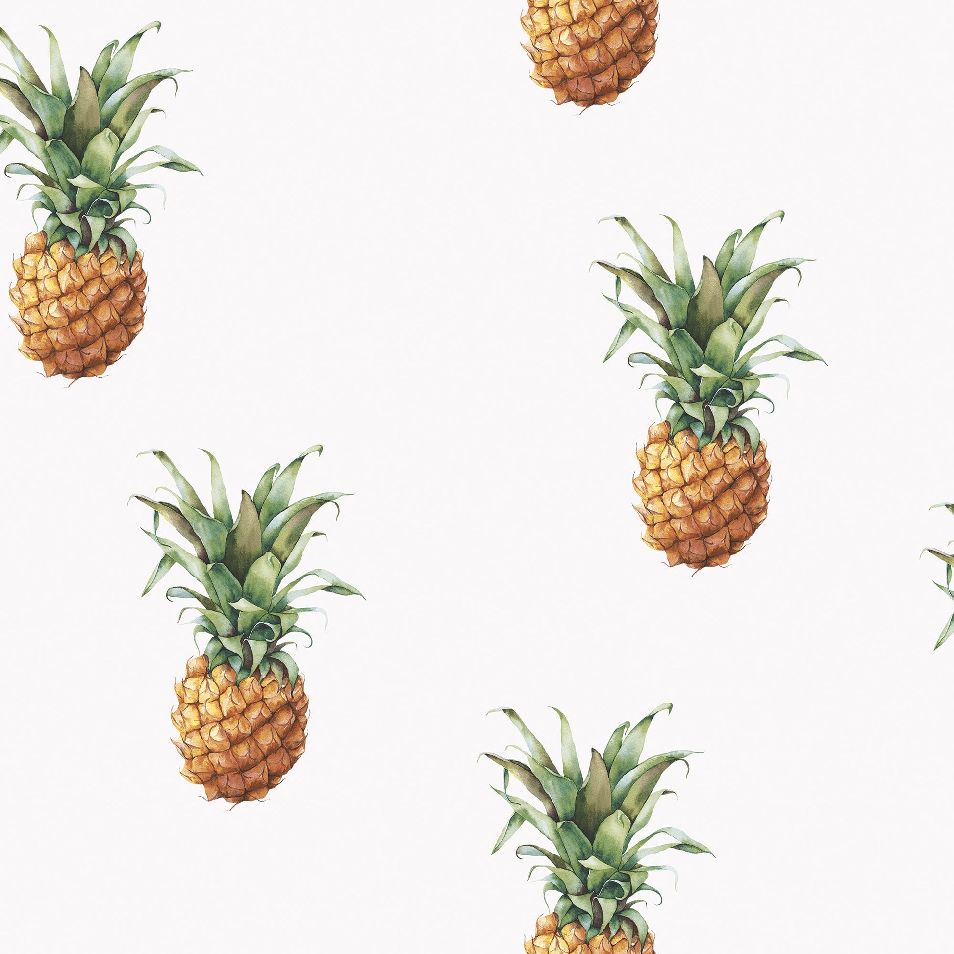 Just Kitchens Pineapples Wallpaper - White - Galerie - G45453 - Premier Wallcovering