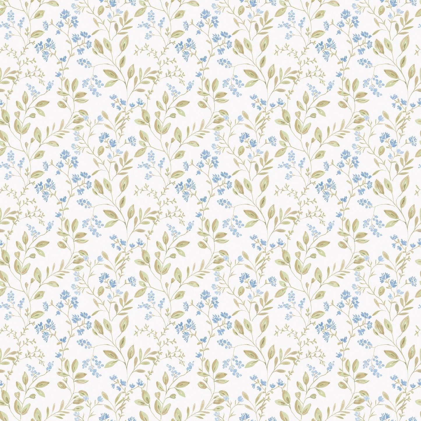 Just Kitchens Spring Leaf Trail Wallpaper - Blue / Green - Galerie - G45455 - Premier Wallcovering