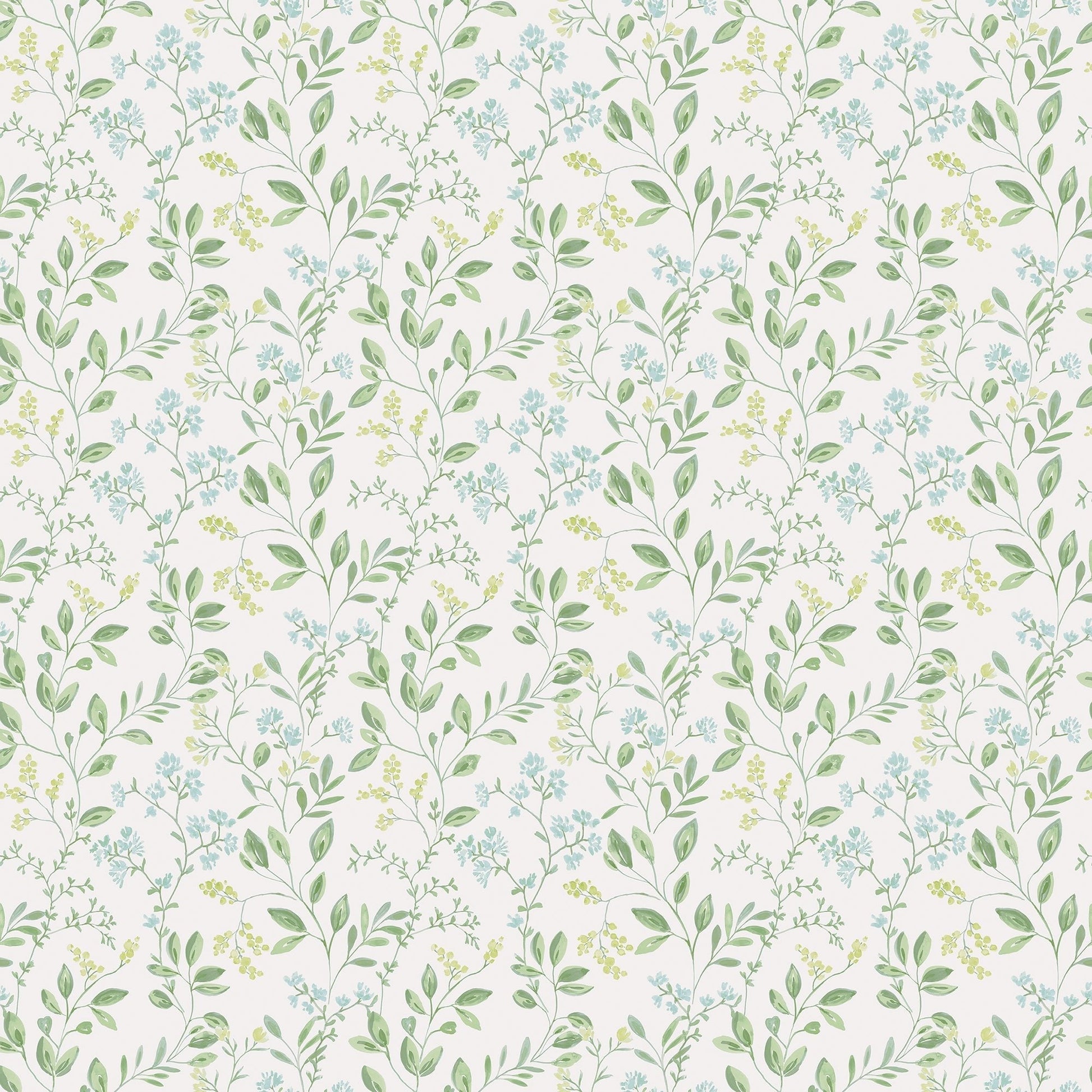 Just Kitchens Spring Leaf Trail Wallpaper - Green / Blue - Galerie - G45457 - Premier Wallcovering