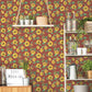 Just Kitchens Sunflower Trail Wallpaper - Red / Yellow - Galerie - G45459 - Premier Wallcovering