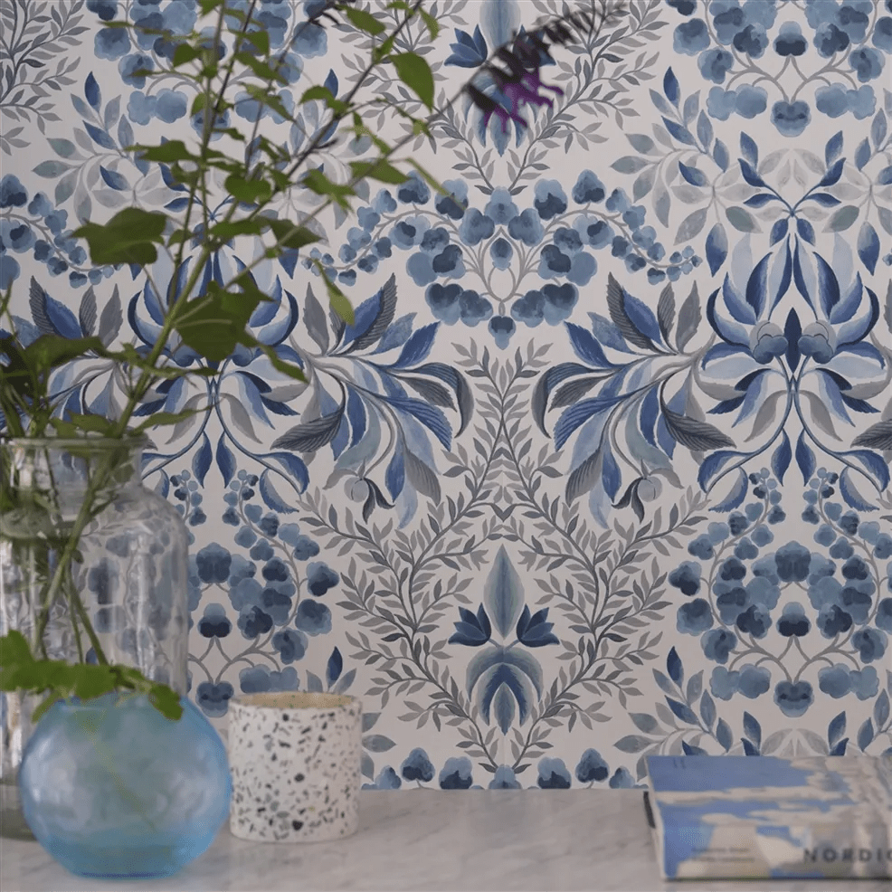 Karakusa Wallpaper - Cobalt - PDG1157/05 - Designers Guild