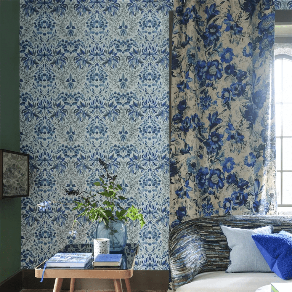 Karakusa Wallpaper - Cobalt - PDG1157/05 - Designers Guild