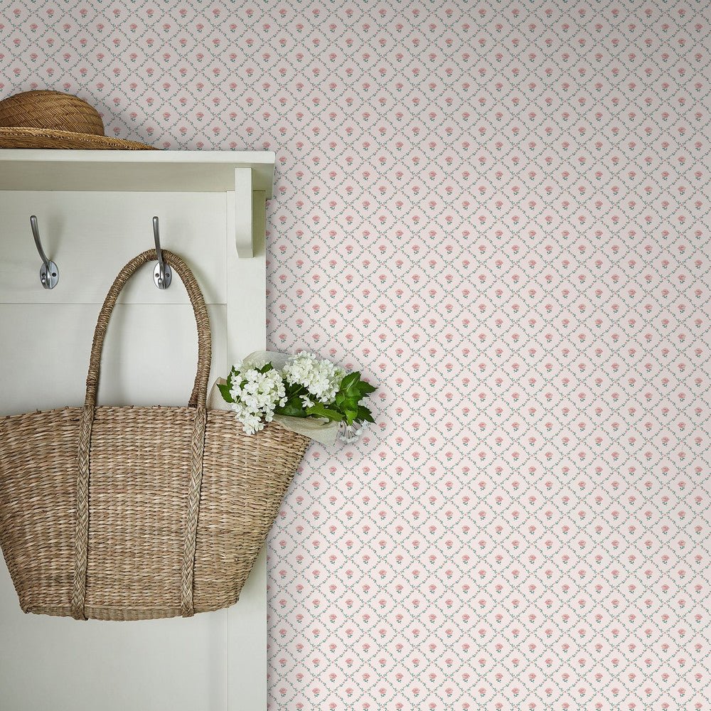 Kate Wallpaper - Coral Pink - Laura Ashley - 122766 - Premier Wallcovering
