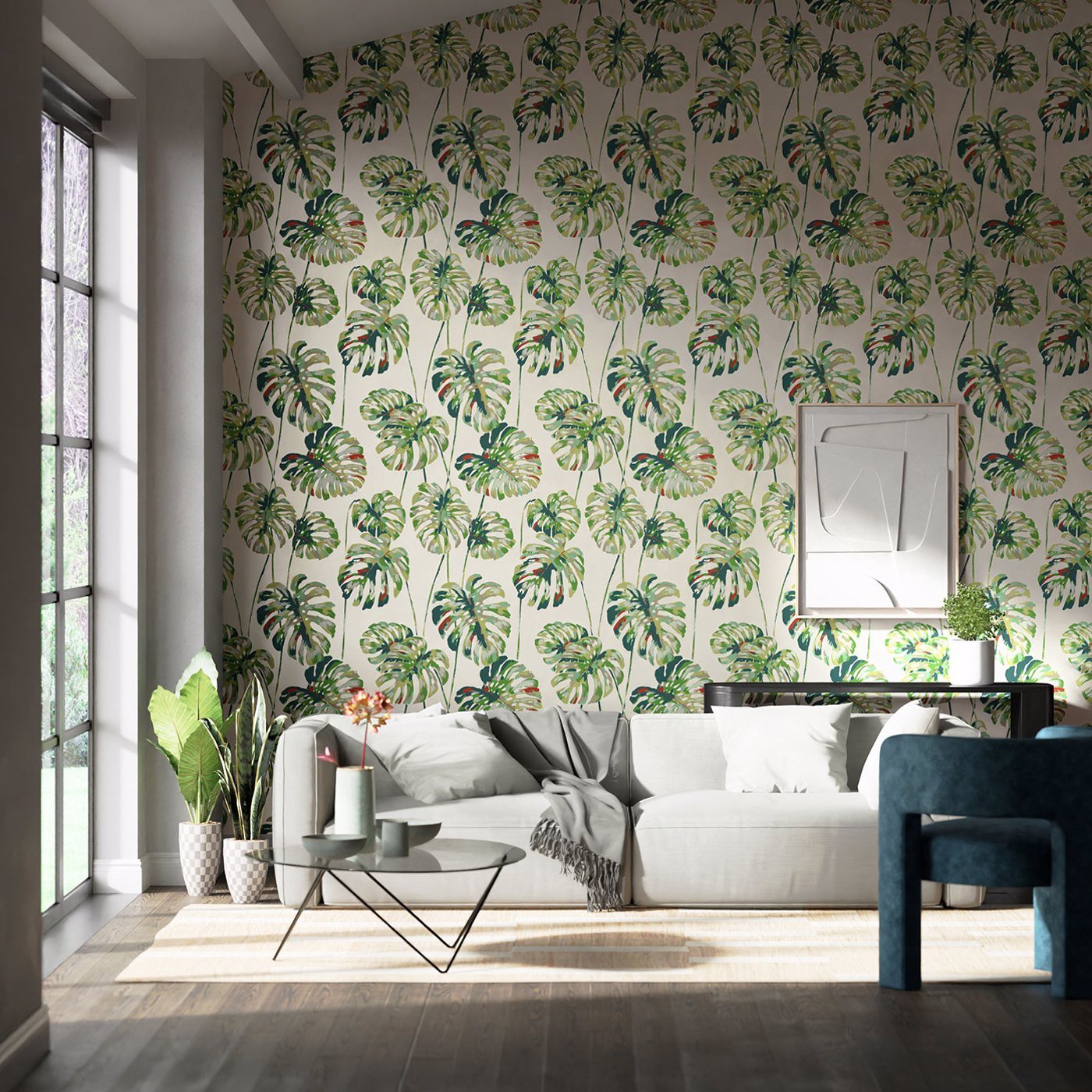 Kelapa Wallpaper - Emerald/Zest - Harlequin - HZAP111753
