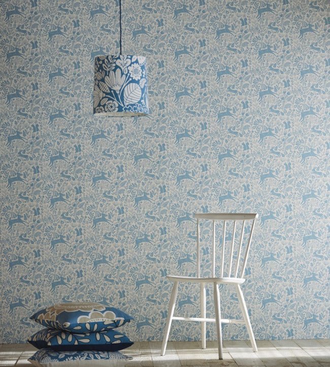 Kelda Wallpaper - Cobalt - NFIK111107 - Scion