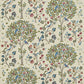 Kelmscott Tree Embroidery Fabric - Woad/Rose - Morris & Co - 230343 - Premier Wallcovering