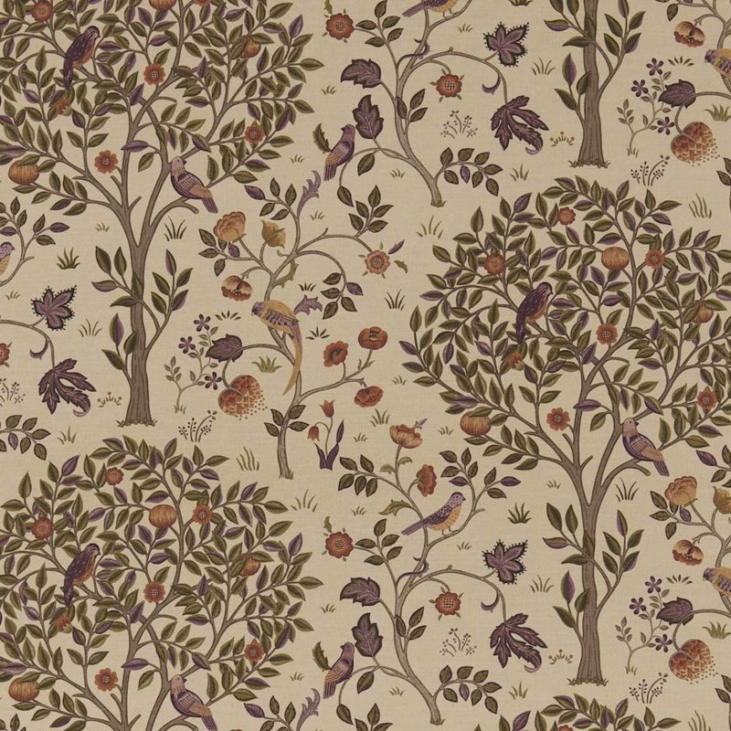 Kelmscott Tree Fabric - Mulberry/Russet - Morris & Co - 220326 - Premier Wallcovering