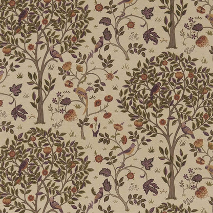Kelmscott Tree Fabric - Mulberry/Russet - Morris & Co - 220326 - Premier Wallcovering