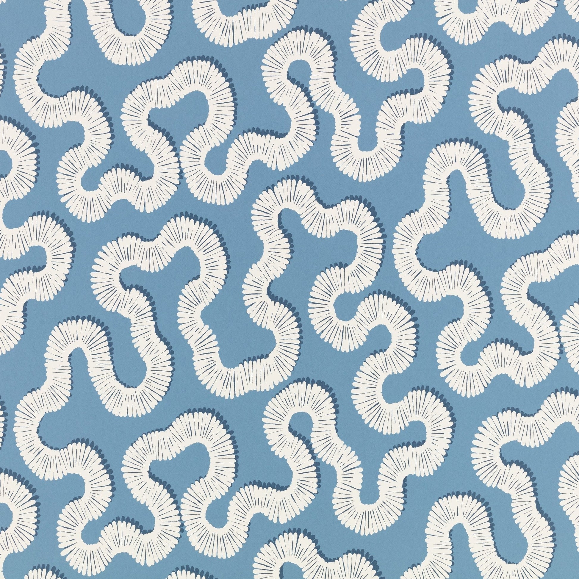 Kezia Wallpaper - Boathouse Blue - Romo - Aubin - W478/04 - Premier Wallcovering