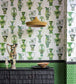 Khulu Vases Wallpaper - Multi Greens on Pale Cream - 109/12056 - Cole & Son - Premier Wallcovering