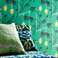Kimiko Wallpaper - Bottle Green/Chartreuse - Harlequin - HQN3112938