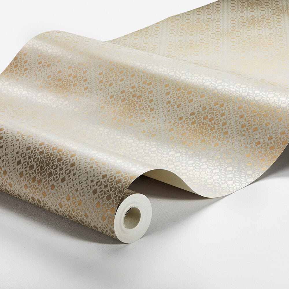 Kimono Wallpaper - Beige and Gold - Boråstapeter - 3121 - Premier Wallcovering