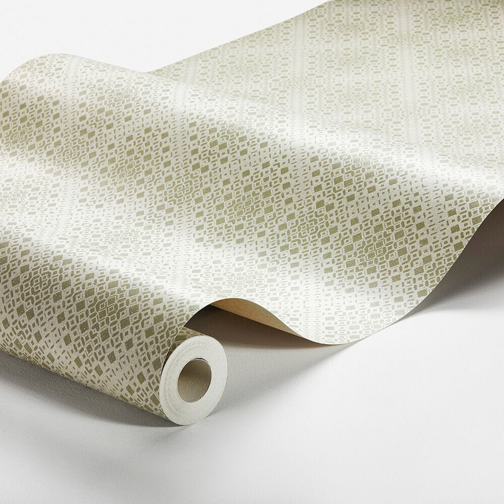 Kimono Wallpaper - Beige and Green - Boråstapeter - 3122 - Premier Wallcovering